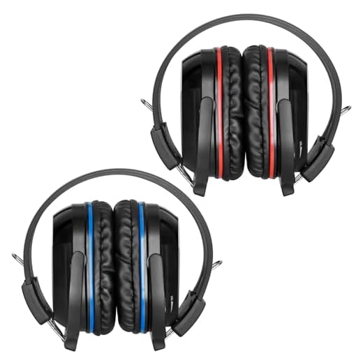 SIMOLIO 2 Pack IR Wireless Headphones for in Car TV Video Audio Listening, Not Bluetooth, 2 Channel Car DVD Headphones for Kids, Universal Infrared Headsets for Headrest Video System, AUX Cord