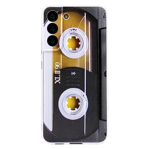 TNCYOLL Compatible with Samsung Galaxy S22 Plus Cool Case, Cassette Tape Shockproof Music Cool Phone Case Bumper Protective Cover for Samsung Galaxy S22+