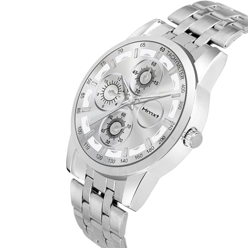 Image of HMXT-134 Stunning Silver Series Men's Elegance and Exceptional Performance| Fashionable and Styish Analog Watch - Perfectly Suited for Every Occasion, from Casual to Formal Wear