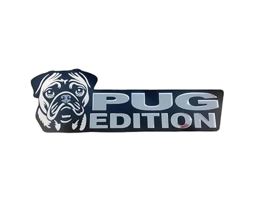 Dog Edition Car Badges Laser Cutting 3D Badge Automotive Decals Stickers for Truck Rv Boat Exterior Decoration, Funy Animal Decor Car Accessories Gifts (Pug)