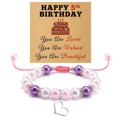 Gfhzdmf Birthday Gifts Ideas Beaded Bracelet Happy Birthday Present for Daughter Granddaughter Sister Niece Her Christmas Easter Age Gifts Jewelry Bracelet with Massage Card