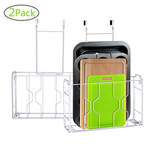 2 Pack- Simple Trending Over the Door/Wall Mount Cabinet Door Organizer Holder in