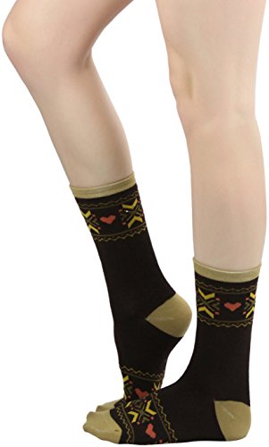 Image of ToBeInStyle Women's Pack of 6 or 12 Fashion Printed Crew Socks