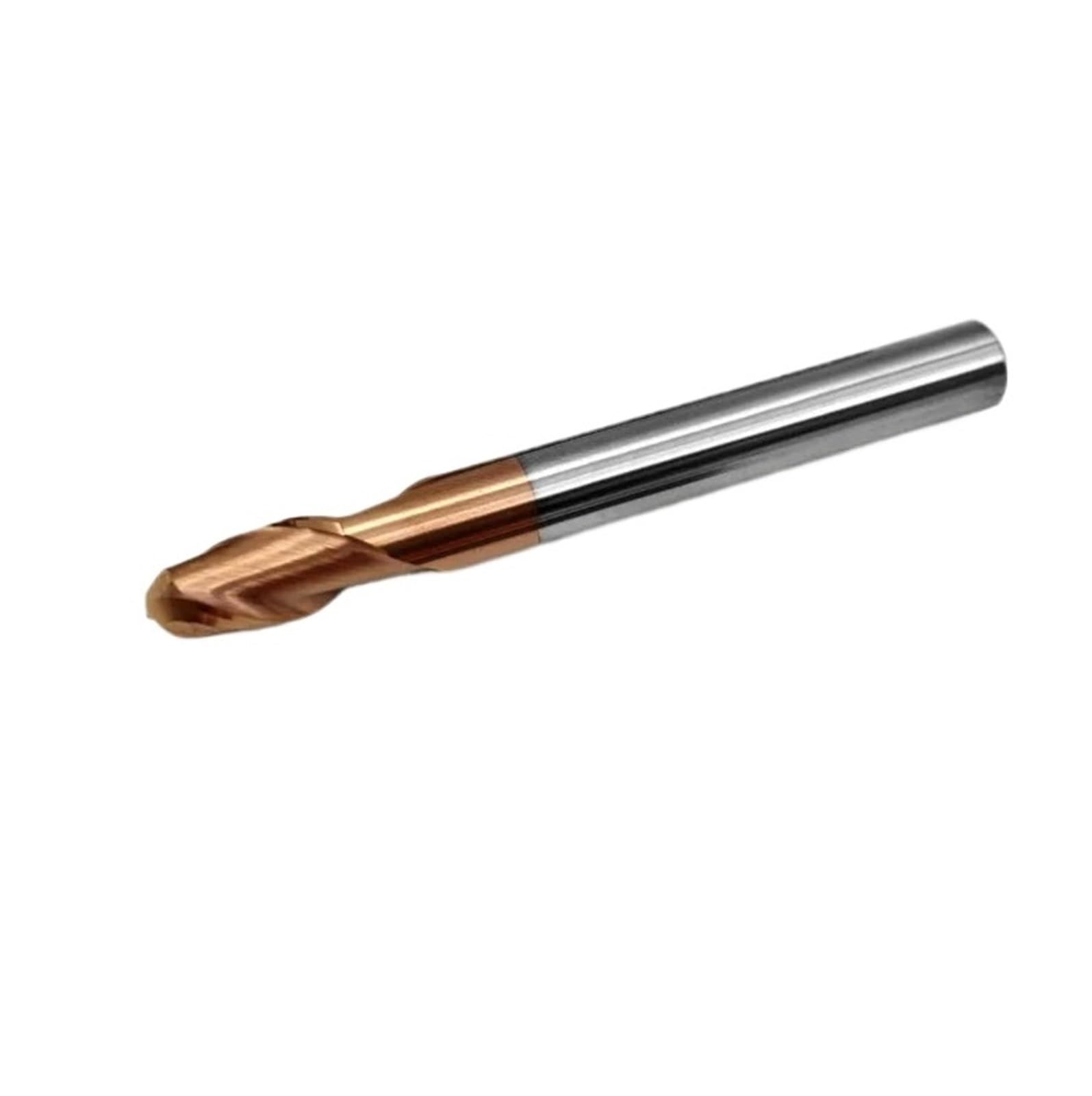 Fresa de 2 flautas HRC55 punta bola para mecanizado de metales y fresado CNC R4x16x75x8D