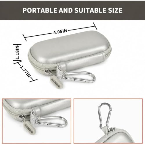 Image of USB Flash Drive Case, SD Card /Thumb Drive /Memory Cards Holder, Bag Only | SDXC /SDHC Storage, Electronic Accessories Organizer for SanDisk / for Samsung, for Students /IT /Office /School /Travel, Silver