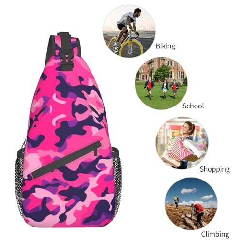 Mochila cruzada deportiva impermeable y ligera camuflaje miniatura 6