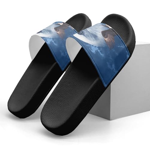 Pitovozu Christmas Deer Slippers for Women Men Comfotable Sandals Non Slip Home Bedroom Pool Shower Outdoor Slide Slippers3