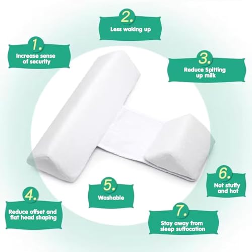 Image of Baby Side Sleeper Weddge Adjustable Soft and Breathable