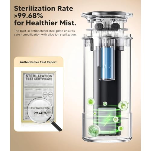 Humidificateur pour chambre à coucher à double buse nomade et compact - 3