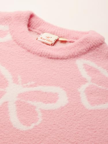 Image of Aarika Women Winter Wear Peach Colour Woolen Butterfly Sweater