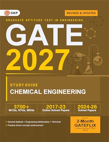 Image of GATE 2027 Chemical Engineering Guide | Comprehensive Theory & Practice | 3700+ MCQs | Topic-wise Study Material for GATE Exam
