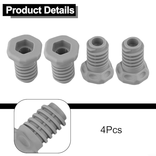 Patas DC61-03128A para lavadora Samsung en kit de 4 piezas grises de ABS 5