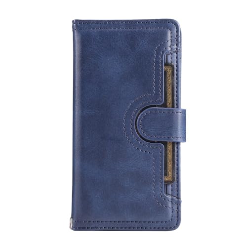 Étui compatible avec Samsung Galaxy S23 en cuir bleu élégant