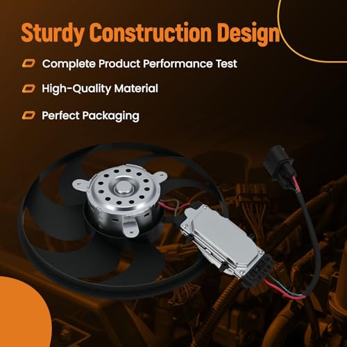 Image of maXpeedingrods A /C Condenser Cooling Fan for Audi Q7 2006-2015, for VW Touareg 2002-2010 Porsche Cayenne 2004-2010, 7L0959455F 95562413400