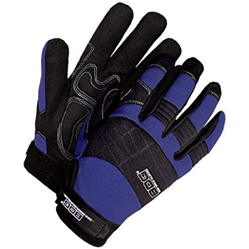 Bob Dale 20-1-10605N-XL Mechanics Glove with Synthetic Leather Anti-Vibe Gel Palm, X-Large, Navy