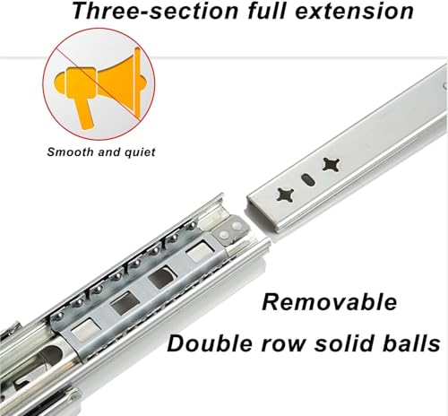 Rieles extraíbles de alta gama de 450mm para mobiliario premium y hardware profesional 3