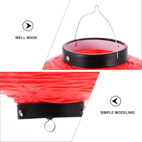 Image of DOITOOL Waterproof Japanese Style Hanging Lantern 9.45X20.87In Red Sushi Lantern Decorative Light for Outdoor Patio Restaurant Festival Ambiance