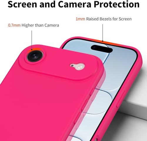 iYavvort Compatible with iPhone Air Case, Shockproof Liquid Silicone Protective Phone Case with Soft Anti-Scratch Microfiber Lining Ultra Slim Drop Protection Phone Cover (Rose Red) by iYavvort - Used condition - Image 2