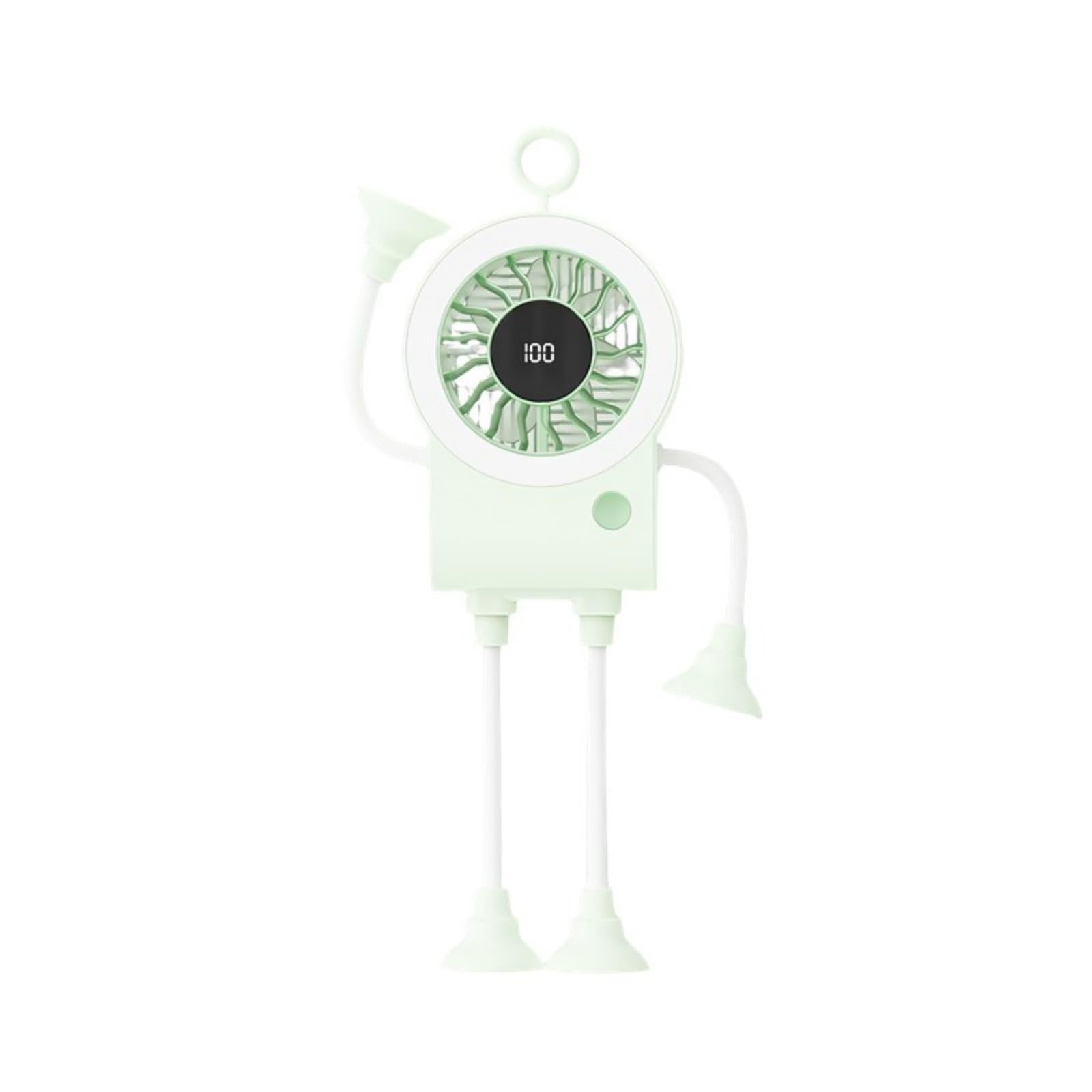 FROMCEO Weight Handheld Fan with Suction Cup and Bright LED Display 5 Wind Levels Powerful Cooling Fan Cooling Tool Powerful with Suction Cup
