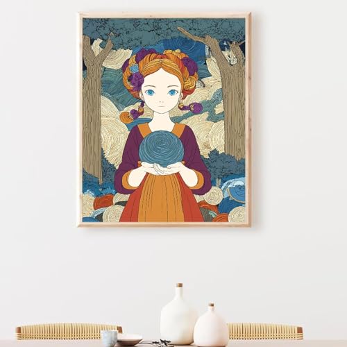 �������G ���� �����L�b�g�ɂ��G�� �� Paint by Numbers DIY�y�C���g ��l�� ���S�� �q���p �ȒP�ɓh��� �A�N�������ʊG�̋� ��| ��� ��H�| �L�b�g 3�̃y�C���g�u���V��1�̃Z�b�g�̃A�N�����痿���g�p �z�[�� �I�t�B�X���� 