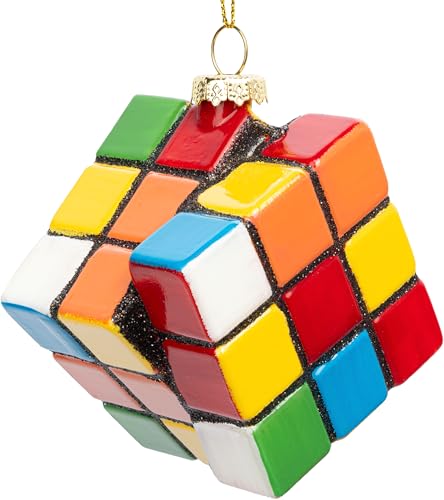 SIKORA Zauberwürfel besondere Weihnachtskugel Glas Christbaumschmuck...