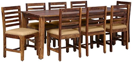 GM CRAFT Solid Sheesham Wood Eight Seater Dining Set for Dining Room Restaurant Hotels Cafe, Wooden Dining Set, Sheesham Wood Dining Set,05 4