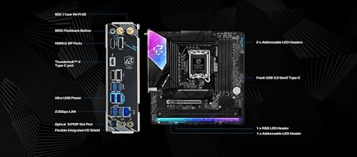 B860M Lightning WiFi DDR5 Intel S1851 retail (90-MXBQG0-A0UAYZ) - Scheda madre - Immagine 7