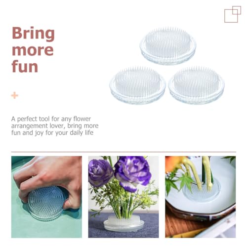Ranas de flores redondas de plástico para arreglos de mesa pack de 3 soportes reutilizables 7