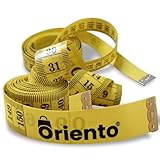 Oriento Metro a Nastro per Misurare Corpo da 150 cm/60 Pollici – Centimetro da Sarta Double Face per Sartoria, Cucito, Artigianato - Metro da Sarta Morbido con Centimetri e Pollici