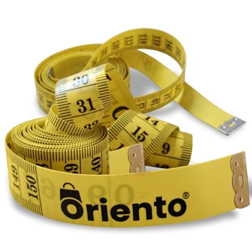 Oriento Cinta Métrica Corporal 150 cm/60 pulgadas – Metro de Costura Flexible a Doble Cara para Medidas Corporales, Sastrería, Pérdida de Peso y Manualidades – Cinta para Medir Cuerpo - ⭐