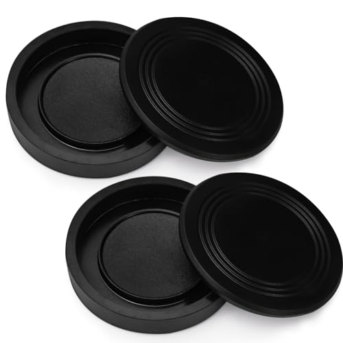 Bagentry 2 Pcs 4 Inch Round Covered Chinese Calligraphy Ink Stone, Traditional Sumi Calligraphy Ink Well with Lid, Professional Painting Drawing Calligraphy Inkwell Tray Dish for Practice (2)