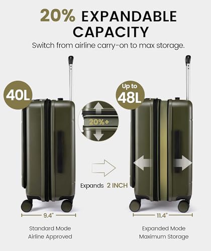 LOVEVOOK Expandable Hard Shell Suitcase