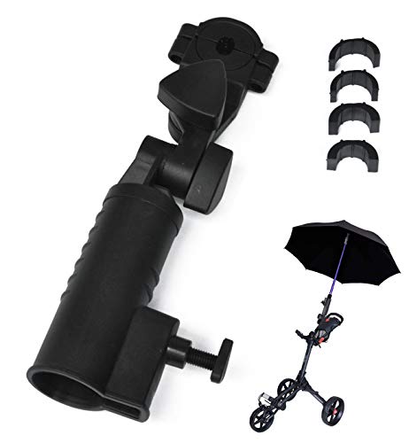 Soporte de paraguas de golf ajustable anticaída negro paraguas carro soporte soporte paraguas accesorio universal Deluxe paraguas titular de golf accesorio para carrito de golf asas