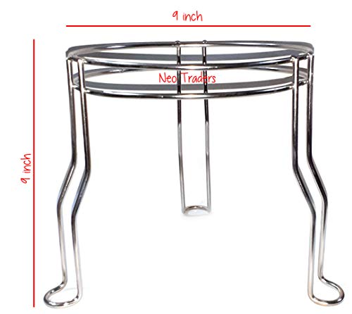 Image of Steel Gamla and Matka Stand, Plant Pot /Water Pot Holder (High Stand)