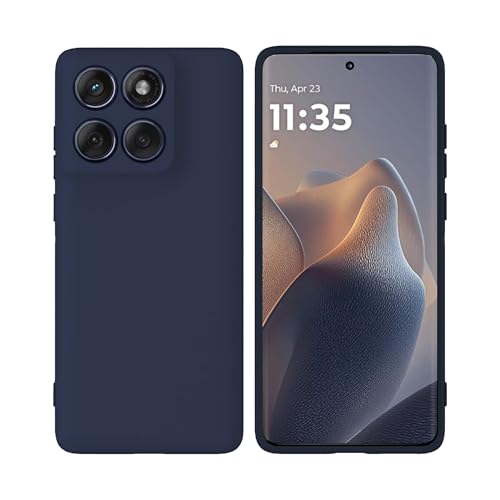 Image of FIRST MART Matte Silicone Back Cover for Motorola Edge 60 Fusion - Blue