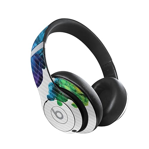 Image of MightySkins Carbon Fiber Skin Compatible with Beats Studio Pro - Aqua Paint | Protective, Durable Textured Carbon Fiber Finish | Easy to Apply