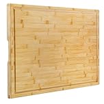 Utoplike Extra Large Bamboo Cutting Board(76.2 x 50.7 x 2.5 cm), XXXL Wooden Chopping Boards for Kitchen, Big Butcher Block Board with Handle and Juice Grooves