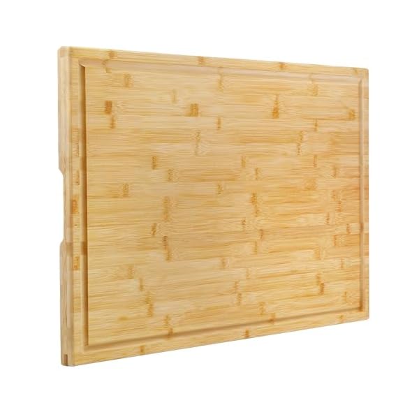 Utoplike extra large cutting board for kitchen 30 x 20 inch bamboo chopping boards wood stove top cover over the sink butcher block with juice groove for turkey meat vegetables bbq 1th  urban country home decor