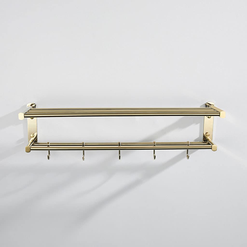 Barre de serviette murale double couche et étagère de cuisine multifonction