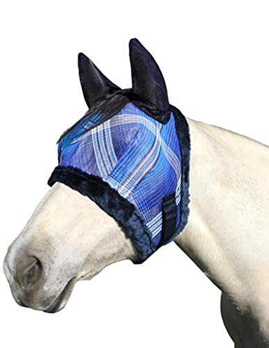 Kensington Signature Fly Mask w/Plush Fleece & Ear w/Forelock Hole Size: M-Small Horse Cor: 181 - Ke