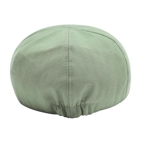 Image of ZLYC Men Cotton Flat Cap Summer Scally Ivy Gatsby Newsboy Beret Driver Cabbie Hunting Hat