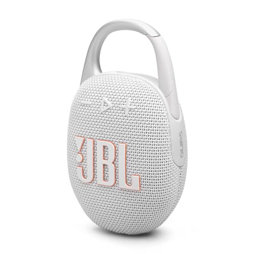 JBL Clip 5, Altavoz inalámbrico portátil con Bluetooth, resistente al agua y al polvo IP67, hasta 12h de reproducción y más con Playtime Boost activado, gris