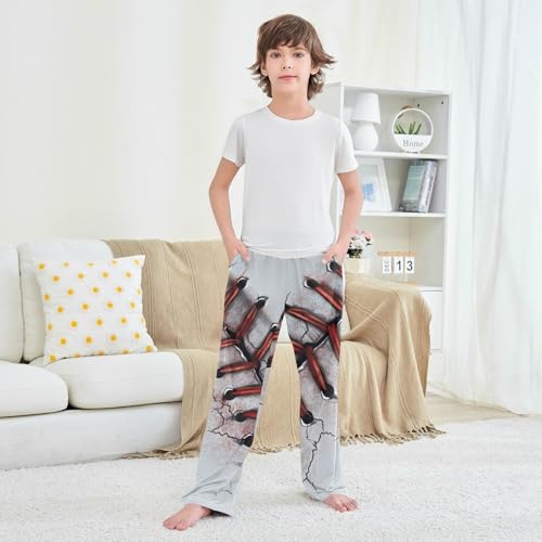 Pajama Pants Baseball Pattern Long Sleep Pants Lounge Bottoms4