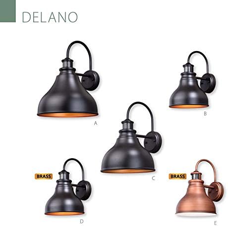 Miniatura 9 de VAXCEL Delano - Lámpara de porche con sensor de movimiento, de bronce y dorado, de 9 pulgadas, de atardecer a amanecer, para exteriores +