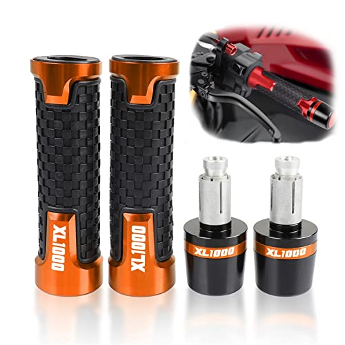 Poignées guidon bouchon prise CNC aluminium haut de gamme XL1000 orange