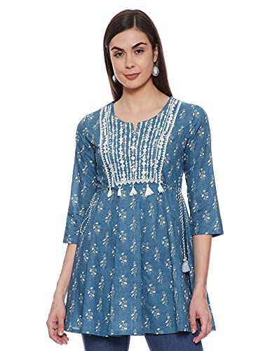 Image of BIBA Women Cotton A Line Printed Kurti