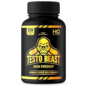 Test Booster for Men | 120 caps | Testosterone Supplement | High Strength | Natural Ingredients Ashwagandha, Vitamin D and Luteolin | Massive 2000mg Serving and Suitable for Vegans | Beast and Bulk
