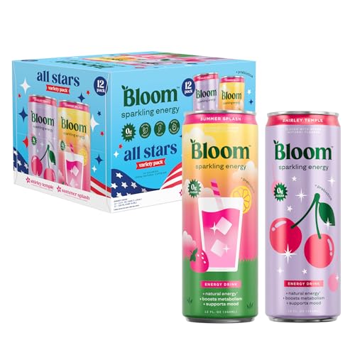 Bloom Nutrition Sparkling Energy Drink - Natural Caffeine, Zero Sugar, 180mg Caffeine -...