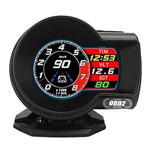 Ruspela Auto Hud LCD Auto HUD Hoofd omhoog Vertoning met OBD2 EU-OBD Interface Digitale RPM Snelheidsmeter