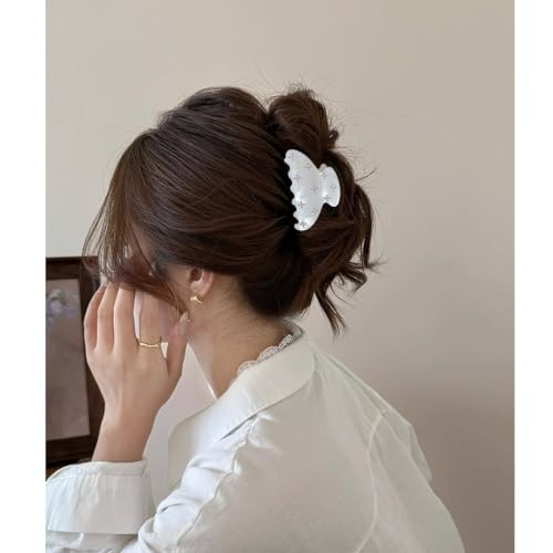 Pinzas para cabello medianas para mujer – Pinzas de agarradera fuertes de 2.5 pulgadas para cabello grueso o fino – Pinzas de garra duraderas antideslizantes miniatura 5